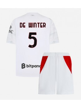 AC Milan Koni De Winter #5 Auswärts Trikotsatz für Kinder 2026-27 Kurzarm (+ Kurze Hosen)